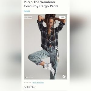 Anthropologie Pilcro The Wanderer Corduroy Cargo Pants